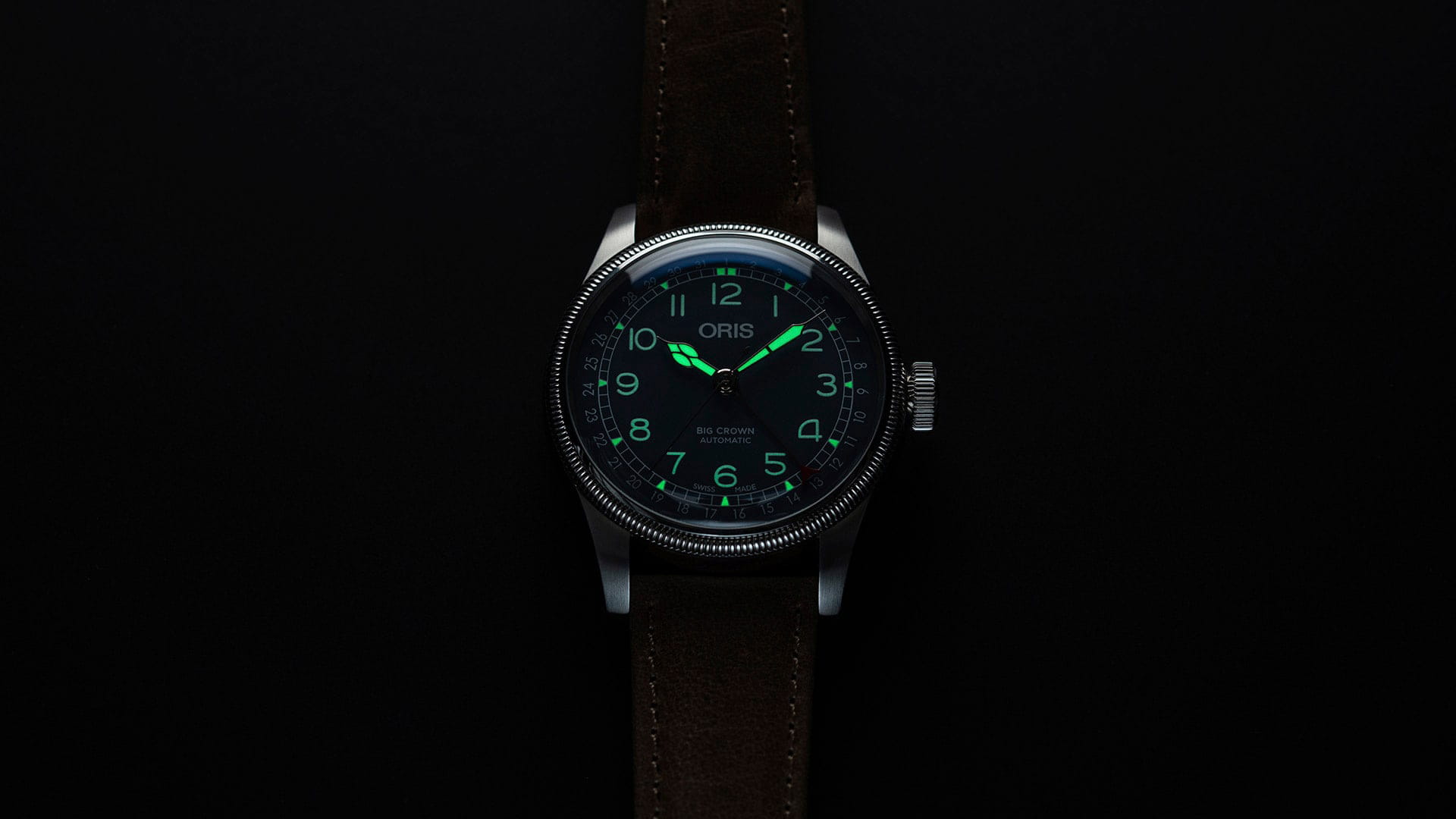 Oris Oris Big Crown Pointer Date 01 754 7741 4065-07 5 20 63 механические мужские часы часы крупный план синий циферблата